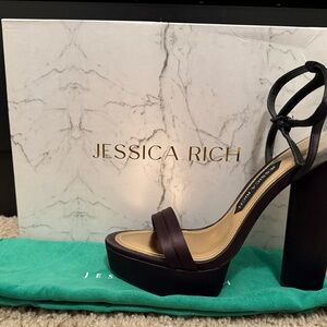 Jessica Rich Elegant Black Platform Heels